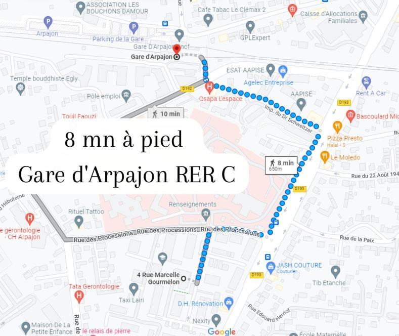 Disponible - Appartement Entier Neuf - 8Mn A Pied Rer C Paris, Parking Rue Gratuit, En Face Hopital D'Arpajon, Balcon Prive, Matelas Bultex 160X200, Ascenseur, Acces Pmr, Centre Ville A Pied Dış mekan fotoğraf